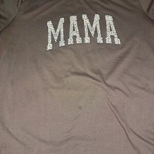 Mama Graphic Kids Tee - Brown
